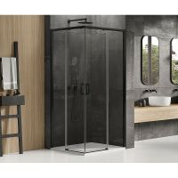 Товар: Душевой уголок New Trendy Prime Black 110х80 D-0318A/D-0313A профиль Черный стекло прозрачное - фото 2 Душевой уголок New Trendy Prime Black 110х80 D-0318A/D-0313A профиль Черный стекло прозрачное — фото 2, Душевые уголки