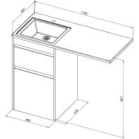 Тумба под раковину Aquanet Токио 110 333647 Дуб веллингтон — фото 14, Тумбы под раковину