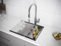 Кухонная мойка Paulmark Lumi 45 UNI-Skew LU45SK-BE Бежевая — фото 4, Кухонные мойки