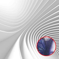 Фреска Ortograf 3D 30450 Фактура бархат серебро FX-S Флизелин (2,7*2,7) Белый, Абстракция — фото 1, Фрески