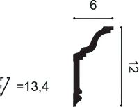 Карниз Orac Decor CX192 2000x120x60 мм — фото 2, Карнизы