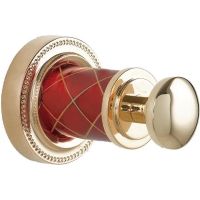 Крючок Boheme Murano 10906-R-G Золото Рубиновый — фото 1, Крючки для полотенец