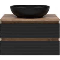 Товар: Тумба под раковину Brevita Dakota 70 DAK-09070-19/02-2Я подвесная Черный кварц Дуб Галифакс олово - фото 2 Тумба под раковину Brevita Dakota 70 DAK-09070-19/02-2Я подвесная Черный кварц Дуб Галифакс олово — фото 2, Мебель для ванной