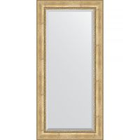 Зеркало Evoform Exclusive 172х82 BY 3610 с фацетом в багетной раме - Состаренное серебро с орнаментом 120 мм — фото 1, Мебель для ванной