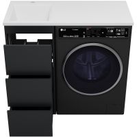 Товар: Тумба под раковину Brevita Grafit 100 GRA-01040-013Я Графит матовый - фото 7 Тумба под раковину Brevita Grafit 100 GRA-01040-013Я Графит матовый — фото 7, Мебель для ванной