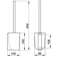 Щетка для унитаза Keuco Elegance New 11669 019000 Хром — фото 3, Ершики для унитаза