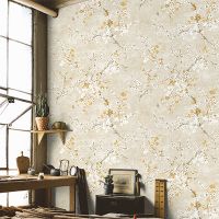 Обои Andrea Rossi Nisida 54320-2 Винил на флизилине (1,06*10) Бежевый, Цветы — фото 2, Обои для стен