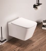 Товар: Унитаз Boheme Zen 967-SET-W подвесной Белый глянец с сиденьем Микролифт - фото 2 Унитаз Boheme Zen 967-SET-W подвесной Белый глянец с сиденьем Микролифт — фото 2, Унитазы