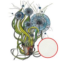 Фреска Ortograf Цветы 20902 Фактура флок FLK Флизелин (2*2,7) Белый/Разноцветный, Цветы/Абстракция — фото 1, Фрески