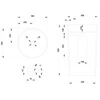 Товар: Раковина Abber Stein 50 AS2501-H Белая матовая - фото 5 Раковина Abber Stein 50 AS2501-H Белая матовая — фото 5, Раковины напольные