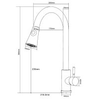 Товар: Смеситель для кухни Orange Steel M99-120st Сталь - фото 7 Смеситель для кухни Orange Steel M99-120st Сталь — фото 7, Смесители