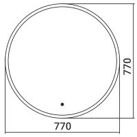 Зеркало Silver Mirrors Monaco 77 LED-00002766 с подсветкой Золото с бесконтактным выключателем и диммером — фото 19, Мебель для ванной