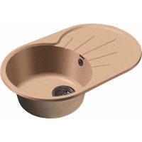 Кухонная мойка GranFest Rondo GF-R750L Песочная — фото 1, Кухонные мойки