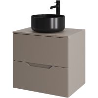 Тумба с раковиной Orange Line 60 Li-60TuLMDF+B07-345B подвесная Латте матовый — фото 1, Тумбы с раковиной