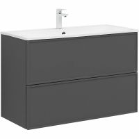 Тумба под раковину Aquanet Арт 100 329614 подвесная Ясень графит — фото 1, Тумбы под раковину