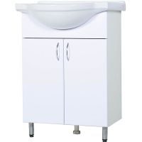 Товар: Тумба с раковиной Orange Роса Ro-60TUW+RA Белый глянец - фото 2 Тумба с раковиной Orange Роса Ro-60TUW+RA Белый глянец — фото 2, Мебель для ванной