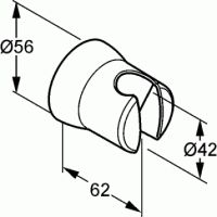 Держатель ручного душа Kludi Sirena Хром арт-6305005-00 — фото 3, Держатели для душа