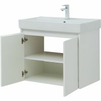 Тумба с раковиной Aquanet Nova Lite 75 302526 подвесная Белый глянец — фото 7, Тумбы с раковиной