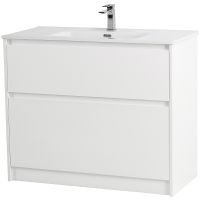 Тумба под раковину BelBagno Kraft 100 KRAFT-1000-2C-PIA-BO Bianco Opaco — фото 1, Тумбы под раковину