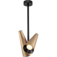 Подвесной светильник Maytoni Modern Giro MOD095CL-02BS Латунь Черный — фото 1, Подвесные светильники