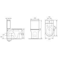 Унитаз моноблок Royce Bianco RCT-131604WH с сиденьем Микролифт — фото 2, Унитазы