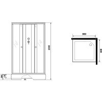 Товар: Душевая кабина Niagara Promo 80x80 P80/26Q/MT/BK без гидромассажа - фото 11 Душевая кабина Niagara Promo 80x80 P80/26Q/MT/BK без гидромассажа — фото 11, Душевые кабины