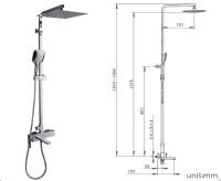 Душевая система Gappo G2418-1 Хром — фото 15, Душевые стойки