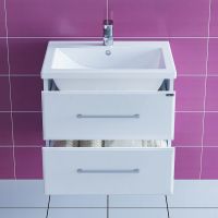 Тумба под раковину СанТа Омега 60 207045 подвесная Белая — фото 3, Тумбы под раковину