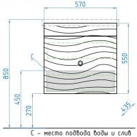 Тумба под раковину Style Line Вероника 60 Люкс Plus подвесная Белый глянец арт-ЛС-00000727 — фото 7, Тумбы под раковину