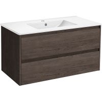 Тумба под раковину Vincea Gio 100 VMC-2G100RO подвесная R.Oak — фото 1, Тумбы под раковину