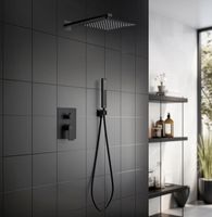 Душевая система Aquatek Лира AQ1472MB Черная матовая — фото 4, Встраиваемые душевые комплекты