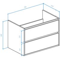 Товар: Тумба под раковину Bellezza Лоренцо 80 4639113270473 подвесная Дуб светлый - фото 4 Тумба под раковину Bellezza Лоренцо 80 4639113270473 подвесная Дуб светлый — фото 4, Мебель для ванной