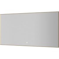 Зеркало Boheme Modern 140x70 543-140-MG с подсветкой Золото матовое с сенсорным выключателем и подогревом — фото 1, Мебель для ванной