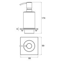Дозатор для жидкого мыла Emco Liaison 1821 001 05 Хром — фото 2, Дозаторы