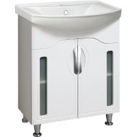 Тумба под раковину Runo Толедо 65 00000001038 Белая — фото 1, Тумбы под раковину