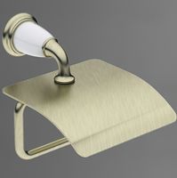 Держатель туалетной бумаги Art&Max Bianchi AM-E-3683AW-Br с крышкой Бронза — фото 2, Держатели туалетной бумаги