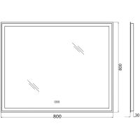 Зеркало BelBagno SPC-GRT-800-800-LED-TCH-WARM с подсветкой с подогревом с сенсорным выключателем — фото 10, Зеркала в ванную комнату