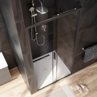 Товар: Душевая дверь AM.PM Gem Solo 100 W90G-100-1-195BT профиль Черный матовый стекло прозрачное - фото 3 Душевая дверь AM.PM Gem Solo 100 W90G-100-1-195BT профиль Черный матовый стекло прозрачное — фото 3, Душевые двери в нишу