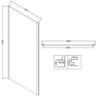 Товар: Душевая стенка Niagara Nova 90 NG-A90-34 профиль Хром стекло прозрачное - фото 4 Душевая стенка Niagara Nova 90 NG-A90-34 профиль Хром стекло прозрачное — фото 4, Боковые стенки