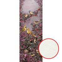 Фреска Ortograf Paradise 32222 Фактура флок FLK Флизелин (1*2,7) Сиреневый/Желтый, Птицы/Листья арт-32222 (флок FLK) — фото 1, Фрески