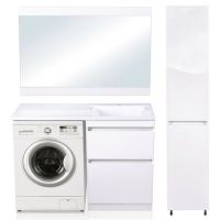 Шкаф пенал Style Line Даллас 30 Люкс с бельевой корзиной Белый арт-СС-00000452 — фото 3, Пеналы для ванной комнаты