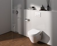 Комплект унитаза с инсталляцией Vitra S50 Rim-Ex 9003B003-7201 с сиденьем Микролифт и клавишей смыва Хром глянцевый — фото 10, Комплекты унитаз + инсталляция