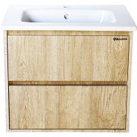 Тумба под раковину Bellezza Лоренцо 60 4639109270470 подвесная Дуб светлый — фото 1, Мебель для ванной