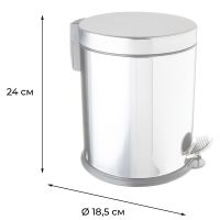 Ведро для мусора Fixsen HoReCa FX-34024C Хром — фото 4, Мусорные ведра