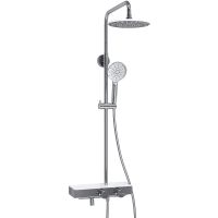 Товар: Душевая система WasserKRAFT A113.067.127.CH Thermo с термостатом Хром Белая - фото 5 Душевая система WasserKRAFT A113.067.127.CH Thermo с термостатом Хром Белая — фото 5, Душевые стойки