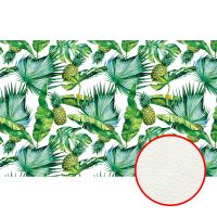 Фреска Ortograf Oasis 32738 Фактура флок FLK Флизелин (4,3*2,7) Белый/Зеленый, Листья/Фрукты — фото 1, Фрески