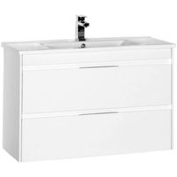 Тумба под раковину Aquanet Тулон 100 183396 подвесная Белая — фото 1, Тумбы под раковину