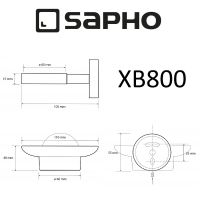 Мыльница Sapho X-round black XB800 Черный — фото 2, Мыльницы