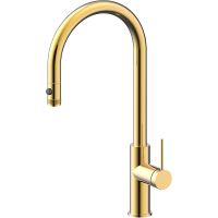 Смеситель для кухни Paulmark Galant Ga213077-SBG Светлое брашированное золото — фото 1, Смесители для кухни