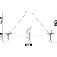 Люстра Artelamp Amur A1133SP-6WG Белая с золотом — фото 5, Люстры